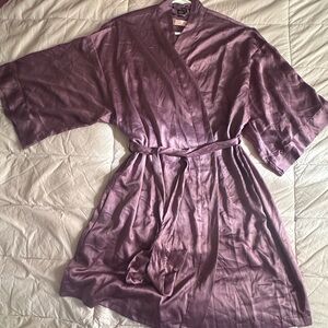 Elegant Purple Satin Robe